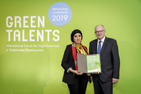 Parliamentary State Secretary Dr Michael Meister and Green Talent Karima El Azhary 