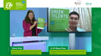 Verena Knies (Federal Ministry of Education and Research) and Green Talent Dr Kit Wayne Chew